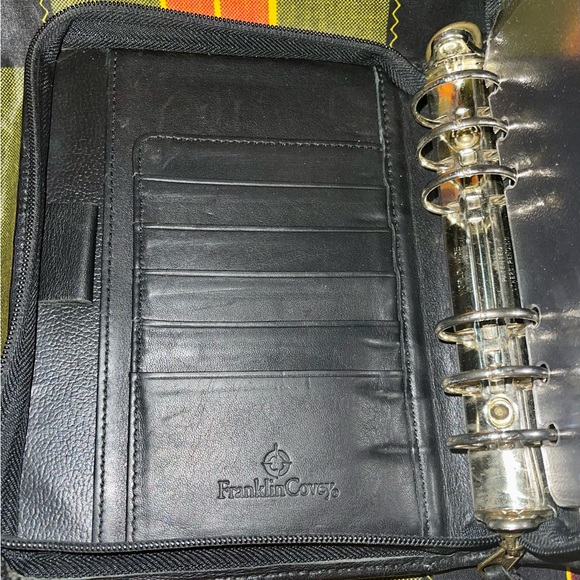 Franklin Covey Black Leather Compact Binder Only - Picture 12 of 16